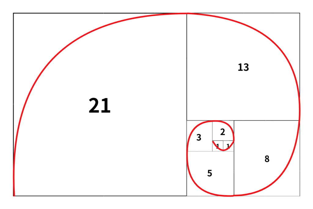 フィボナッチの螺旋